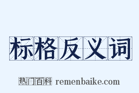 标格反义词是什么意思的图片